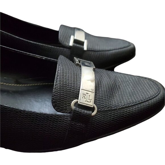 Lauren Ralph Lauren Megan Classic Black Low, Kitten Heel Pumps - Picture 3 of 11